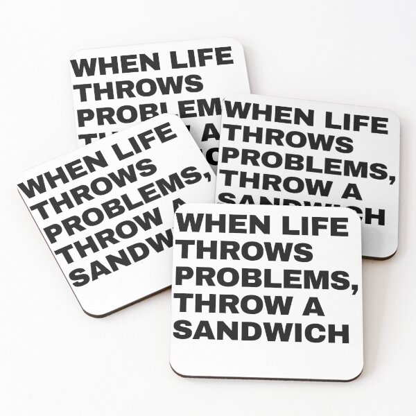 Item preview, When life throws problems, throw a sandwich designed and sold by Green Seeker.