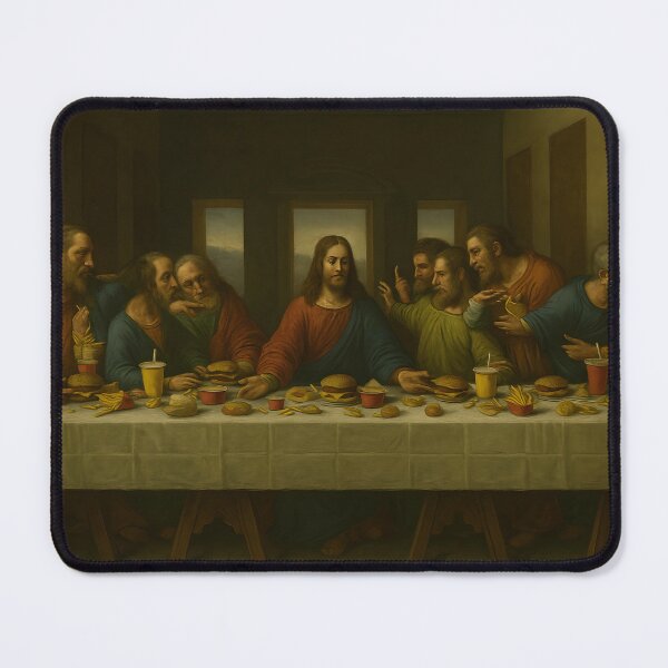 Item preview, Fast Food Last Supper | Funny Meme Parody Classical Art designed and sold by The Classics Freak.