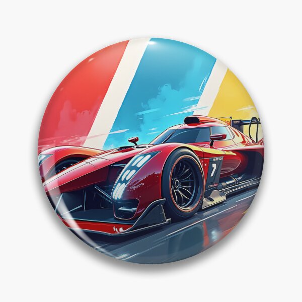 Item preview, Timeless illustration of a modern racing car with color effect v3 designed and sold by P2Genies.