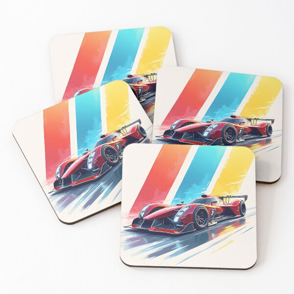 Item preview, Timeless illustration of a modern racing car with color effect v3 designed and sold by P2Genies.