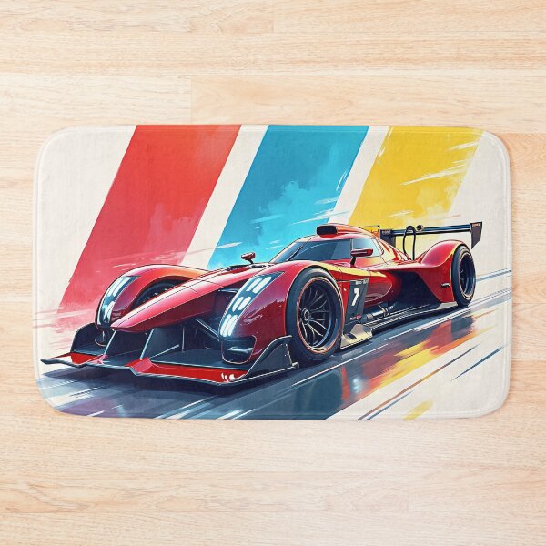 Item preview, Timeless illustration of a modern racing car with color effect v3 designed and sold by P2Genies.
