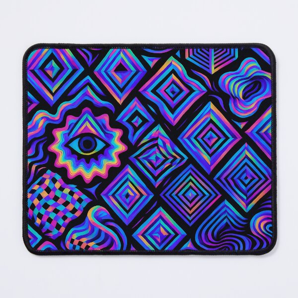 Item preview, Psychedelic Geometric Pattern Wallpaper Vibrant Optical Illusion Design designed and sold by Buzzink.