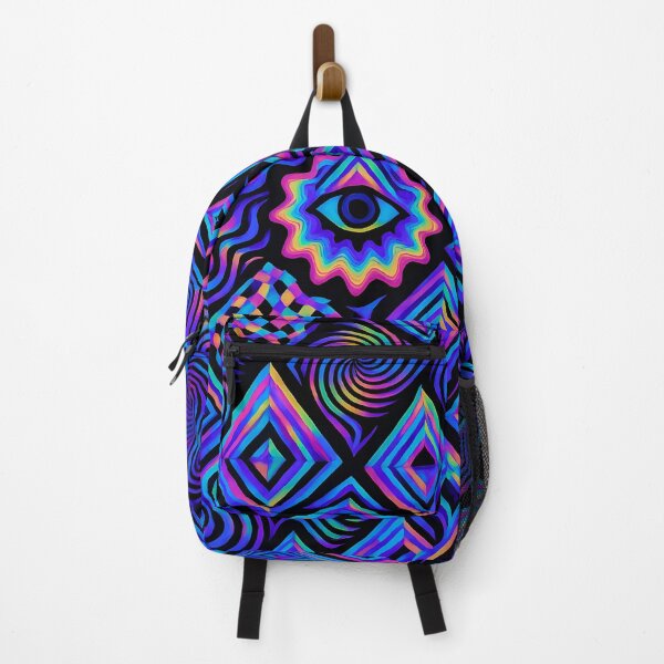 Item preview, Psychedelic Geometric Pattern Wallpaper Vibrant Optical Illusion Design designed and sold by Buzzink.