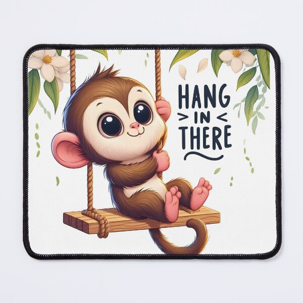 Item preview, swing, tree branches, monkey, swinging designed and sold by TrueArtVibes.