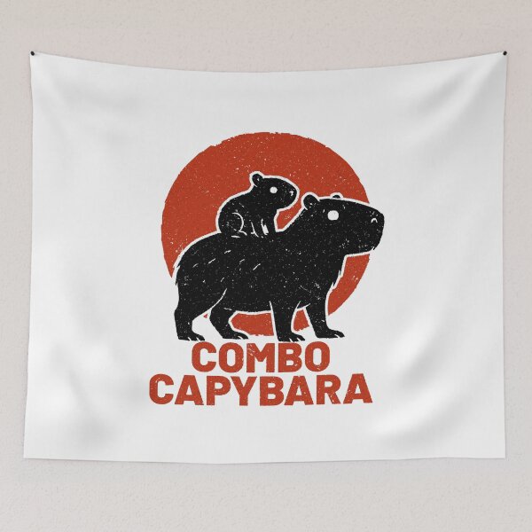 Item preview, Combo Capybara – Cute Funny Capybara Duo designed and sold by Dazzlement.