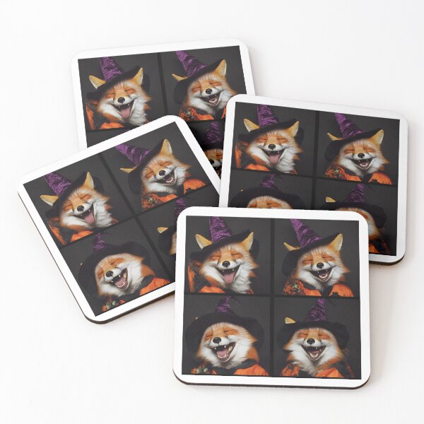 Item preview, Funny Fox in Witches Hat Photobooth - Cute Halloween Animal designed and sold by RockFireMerch.