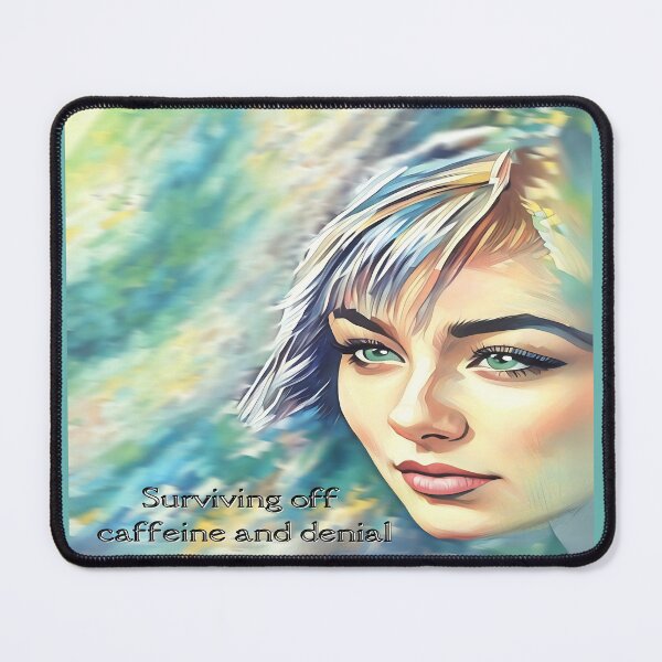 Item preview, Surviving Off Caffeine and Denial Portrait designed and sold by gleefulme.