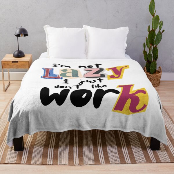 Item preview, “I'm not lazy I just don't like work” Vintage Typography Design designed and sold by L-CreativeArt.