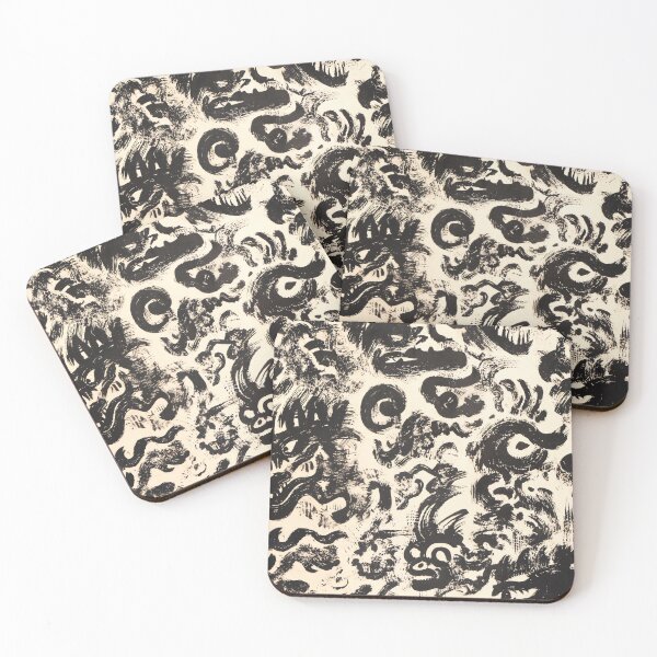 Item preview, Abstract Ink Monster Pattern – Japanese Sumi-e Expressionist designed and sold by NatureStyle555.