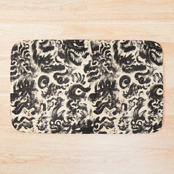 Item preview, Abstract Ink Monster Pattern – Japanese Sumi-e Expressionist designed and sold by NatureStyle555.