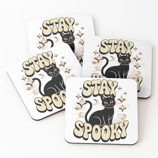 Item preview, Stay Spooky Black Cat Design | Retro Vintage Halloween Art designed and sold by HahaHandlesHub.