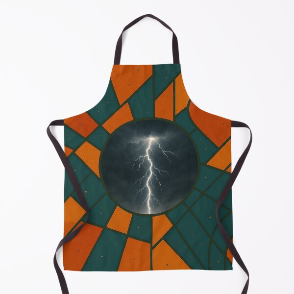 Item preview, Stained Glass Storm – Thunder, Lightning and Heart designed and sold by chrisbe-.