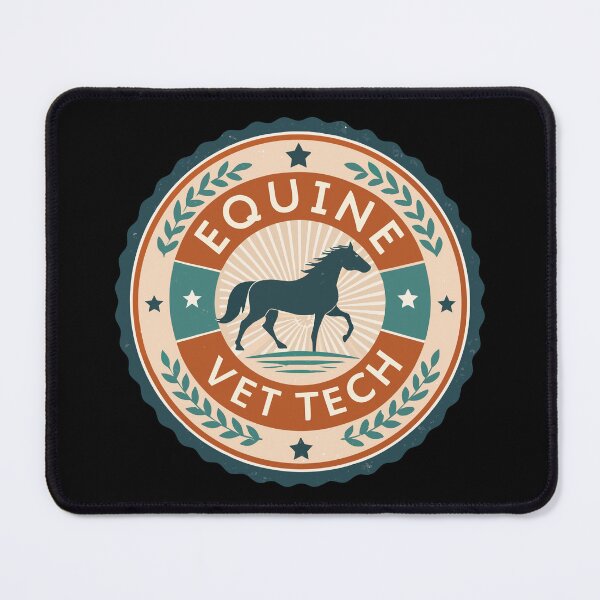 Item preview, Equine Vet Tech Retro Vintage Horse Badge Design designed and sold by VividOrganica.