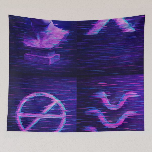Item preview, "Vaporwave Glitch Statue X Symbols designed and sold by Czerkiz.