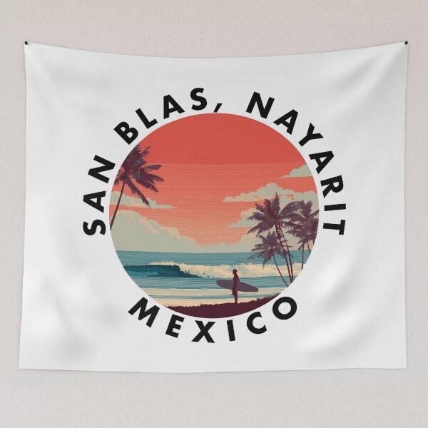 Item preview, San Blas Nayarit - Mexico (with Black Lettering) designed and sold by VelvetRoom.