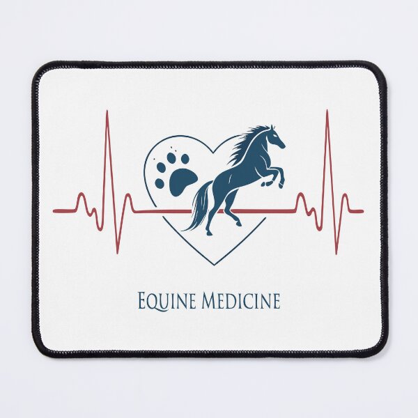 Item preview, Equine Medicine Heartbeat Horse Outline Minimalist Design designed and sold by VividOrganica.