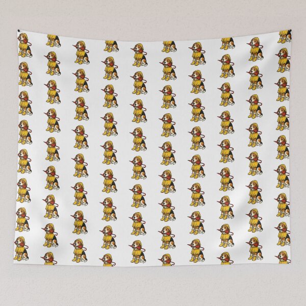 Item preview, Beagle in Yellow Raincoat with Umbrella Art designed and sold by Flying Doggo.