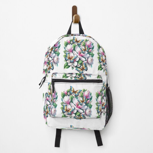 Item preview, Pink spring blossoms of a magnolia tree with fantasy butterflies designed and sold by LoneAngel.
