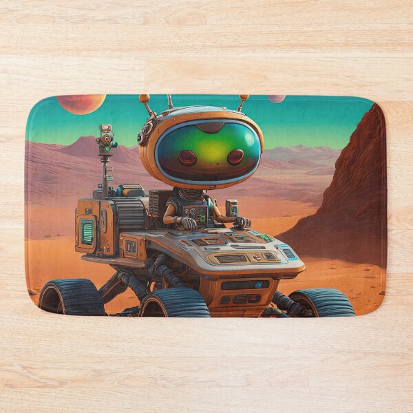 Item preview, Alien wearing a hoodie riding the Mars Rover designed and sold by Colin Bentham.