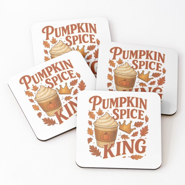 Item preview, Pumpkin Spice King – Autumn Latte & Cozy Fall Vibes T-Shirt designed and sold by VandalMuse.