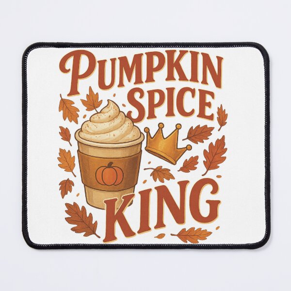 Item preview, Pumpkin Spice King – Autumn Latte & Cozy Fall Vibes T-Shirt designed and sold by VandalMuse.