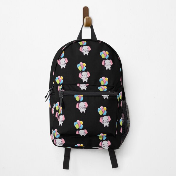 Item preview, Cute Chibi Elephant with Balloons – Kawaii Pastel Animal Cartoon Design designed and sold by ColorSplash123.