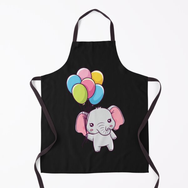 Item preview, Cute Chibi Elephant with Balloons – Kawaii Pastel Animal Cartoon Design designed and sold by ColorSplash123.