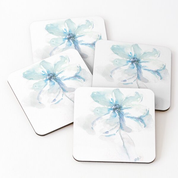 Item preview, Soft, translucent, blue watercolor flower designed and sold by Kara Draws.
