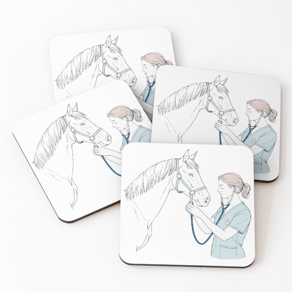 Item preview, Retro Equine Vet Tech Badge with Classic Horse Silhouette designed and sold by VividOrganica.