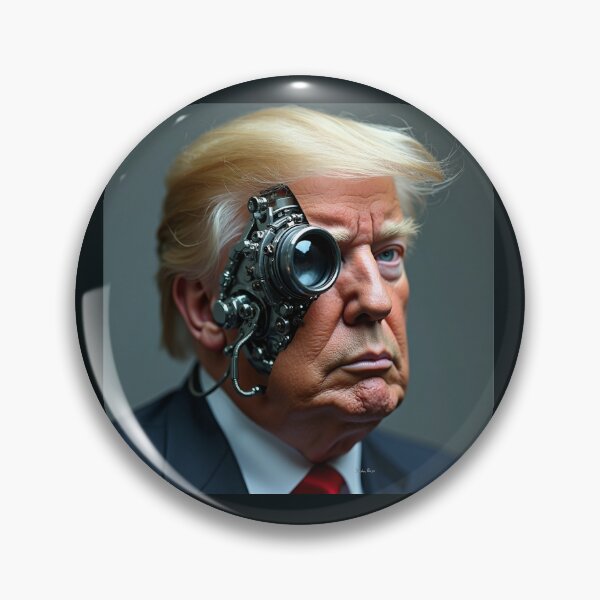 Item preview, Futuristic portrait of President Trump. designed and sold by Nadia Russ Design.