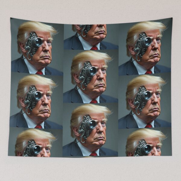 Item preview, Futuristic portrait of President Trump. designed and sold by Nadia Russ Design.
