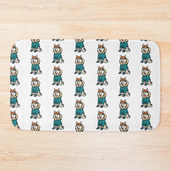 Item preview, Siberian Husky in Teal Parka with Goggles designed and sold by Flying Doggo.