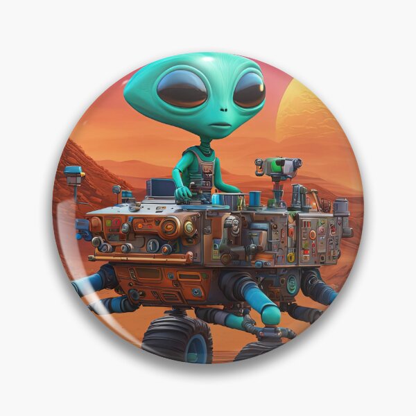 Item preview, Alien wearing a hoodie riding the Mars Rover designed and sold by Colin Bentham.