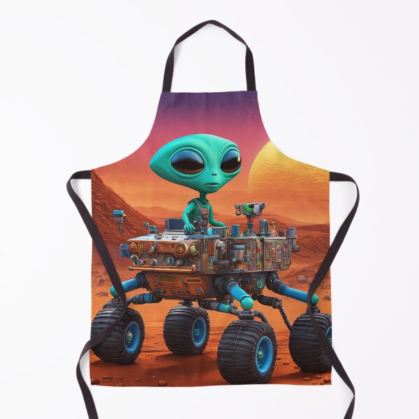 Item preview, Alien wearing a hoodie riding the Mars Rover designed and sold by Colin Bentham.