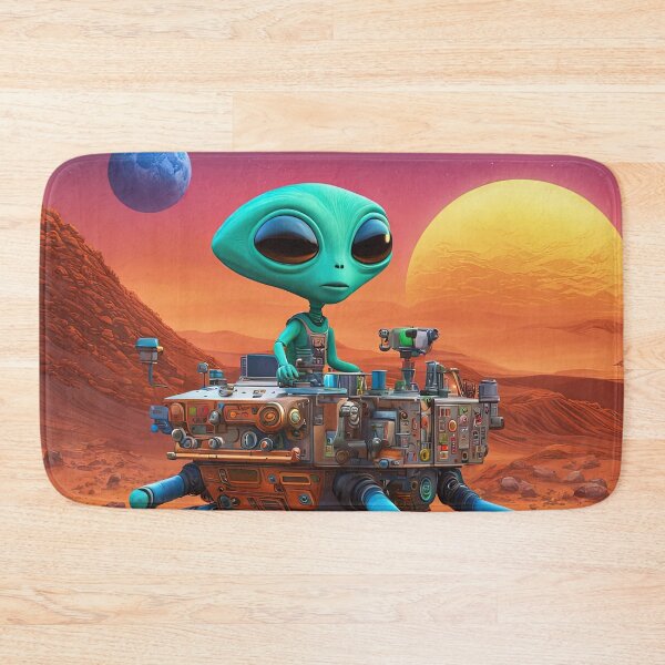 Item preview, Alien wearing a hoodie riding the Mars Rover designed and sold by Colin Bentham.