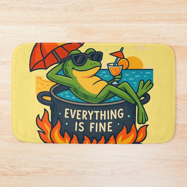 Item preview, Chill Frog in Hot Water – Everything Is Fine designed and sold by agearb.