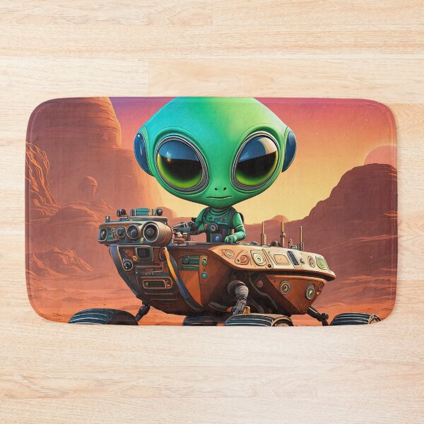 Item preview, Alien wearing a hoodie riding the Mars Rover designed and sold by Colin Bentham.