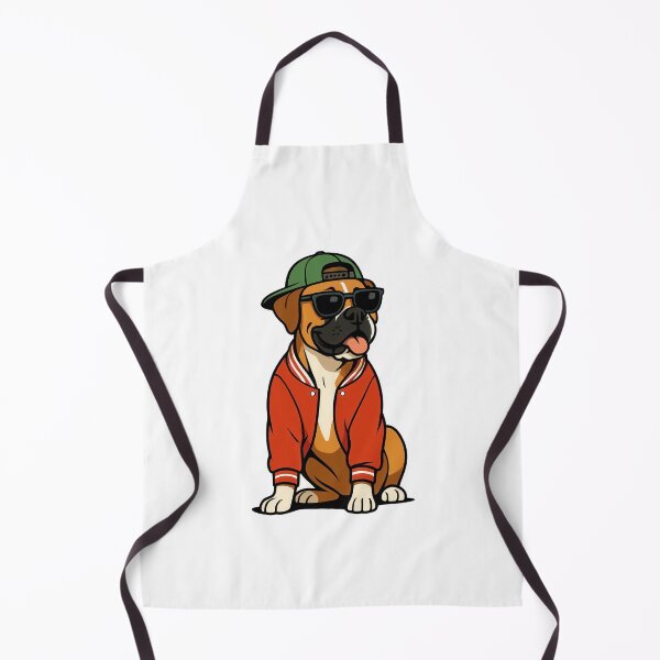 Item preview, Boxer Dog in Red Varsity Jacket Illustration designed and sold by Flying Doggo.