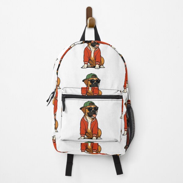 Item preview, Boxer Dog in Red Varsity Jacket Illustration designed and sold by Flying Doggo.