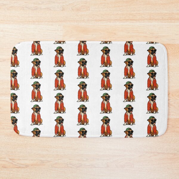 Item preview, Boxer Dog in Red Varsity Jacket Illustration designed and sold by Flying Doggo.