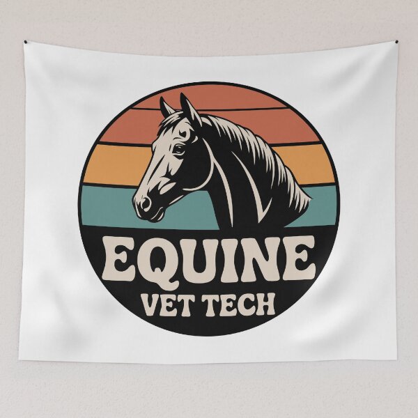 Item preview, Vintage Horse Silhouette Badge for Equine Vet Techs designed and sold by VividOrganica.