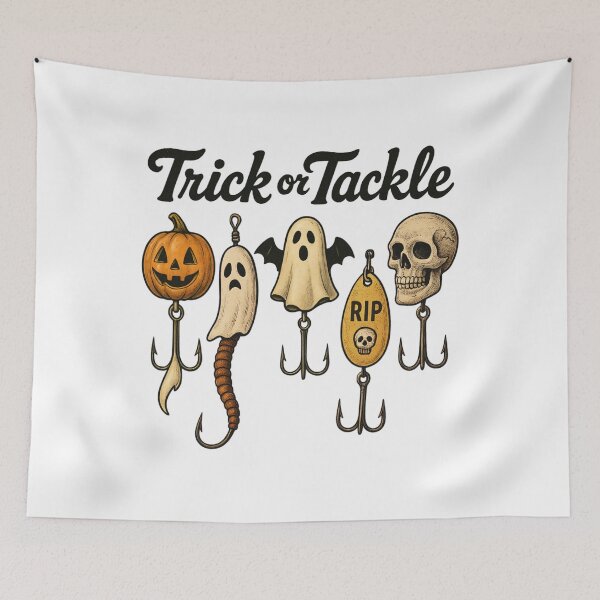 Item preview, Trick or Tackle | Funny Halloween Fishing Design designed and sold by Sonchai Paladsai.