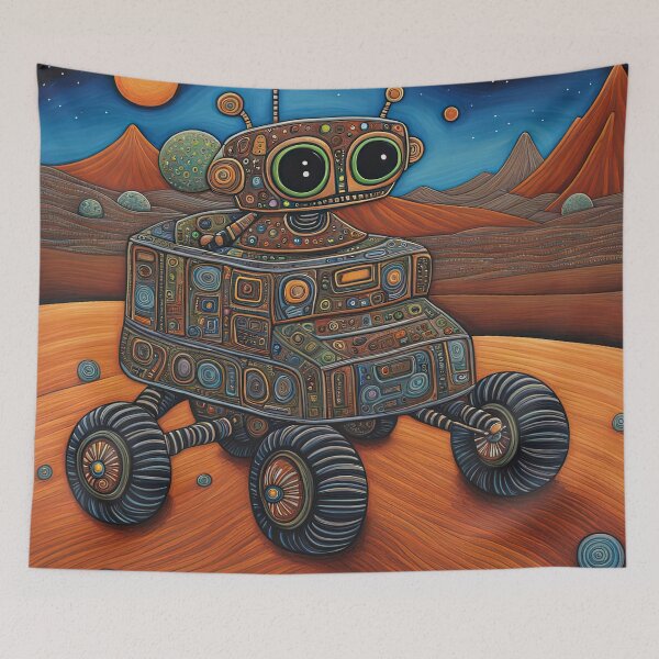 Item preview, Alien wearing a hoodie riding the Mars Rover designed and sold by Colin Bentham.