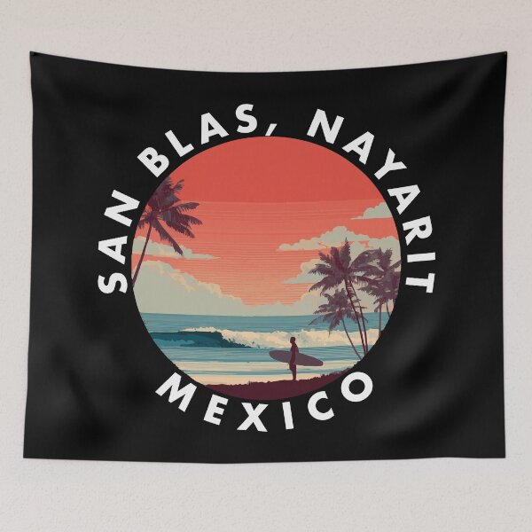 Item preview, San Blas Nayarit - Mexico (with White Lettering) designed and sold by VelvetRoom.