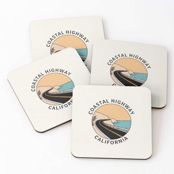 Item preview, Minimalist Line Art California Coastal Highway California Sticker designed and sold by Horizon Tales.
