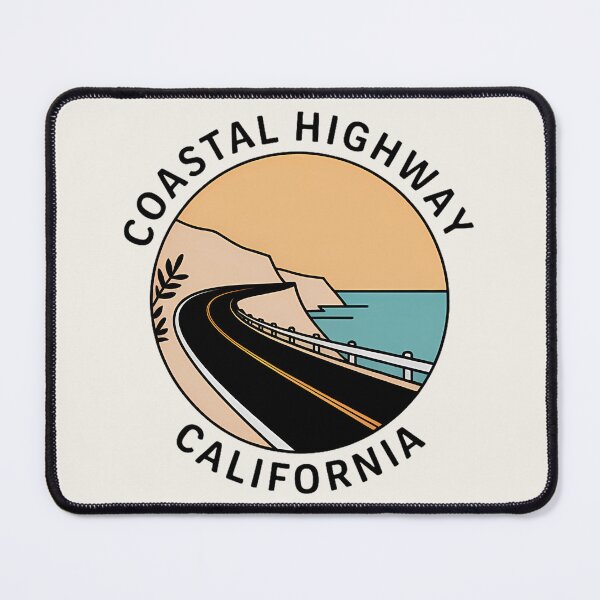 Item preview, Minimalist Line Art California Coastal Highway California Sticker designed and sold by Horizon Tales.