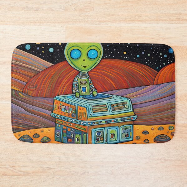 Item preview, Alien wearing a hoodie riding the Mars Rover designed and sold by Colin Bentham.