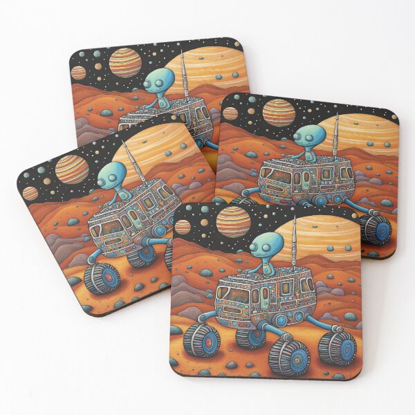 Item preview, Alien wearing a hoodie riding the Mars Rover designed and sold by Colin Bentham.