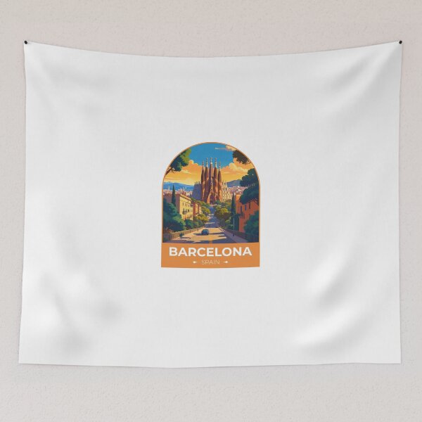 Item preview, Barcelona Spain Travel Sticker designed and sold by TulipaGraphics.