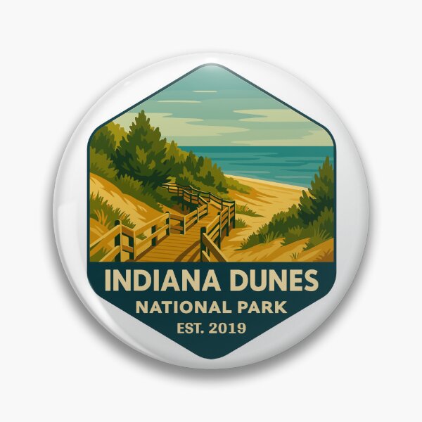 Item preview, Indiana Dunes National Park Retro  Sticker designed and sold by Ismeal Von.